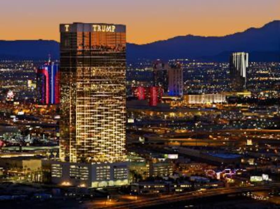 This sophisticated 64-story tower of gold-gilded glass is the Trump International Hotel™ Las Vegas, home to some of the best Strip views in Vegas.