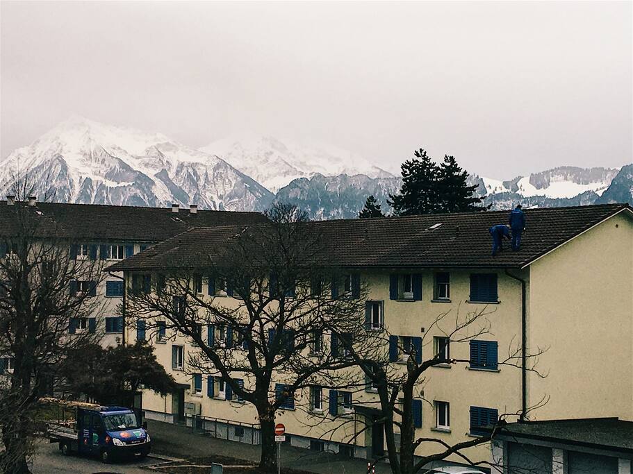 View from balcony.