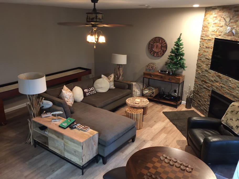 Game Room on Bottom Level, also contains another Queen bedroom and bath.