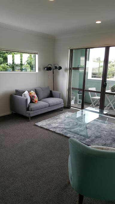 Sliding doors to long balcony
