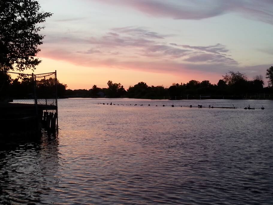 Ausable river two blocks away. Pier just down the beach