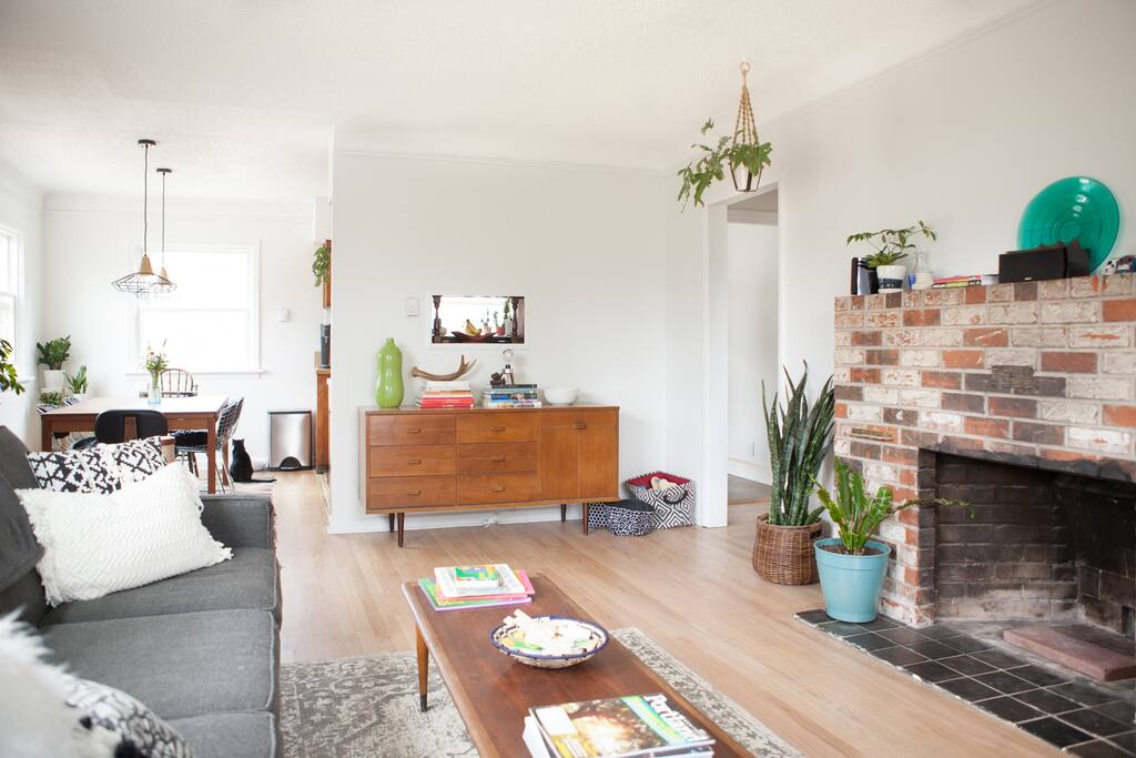 Living room and dining room