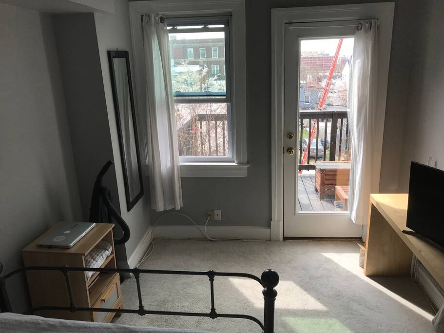 Exterior deck from bedroom - lots of morning sun