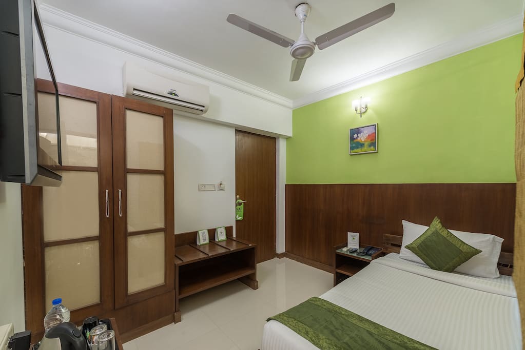 Bedroom room view with wardrobe