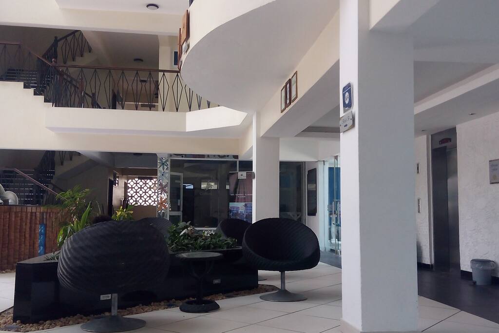 the lobby