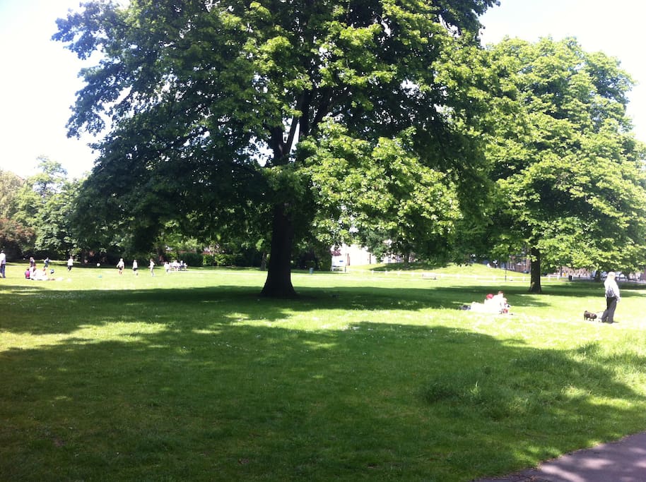Mortlake green in a sunny afternoon