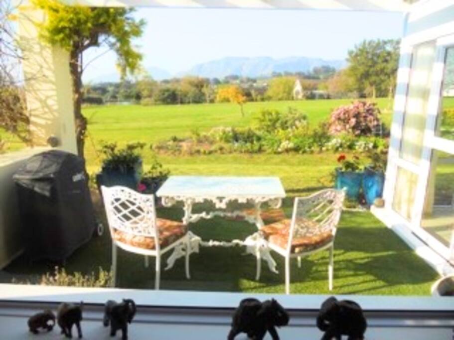 Patio overlooking the Golf