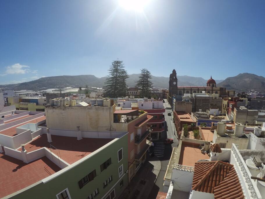 vista a la montaña desde la azotea