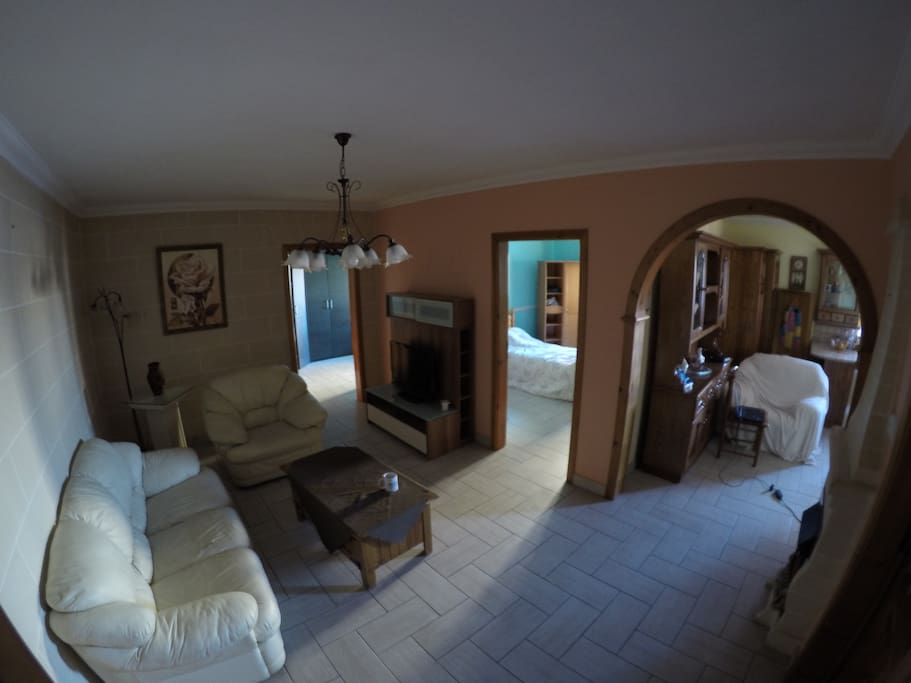 Living Area w/ only sunlight