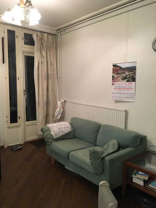 The warm living room