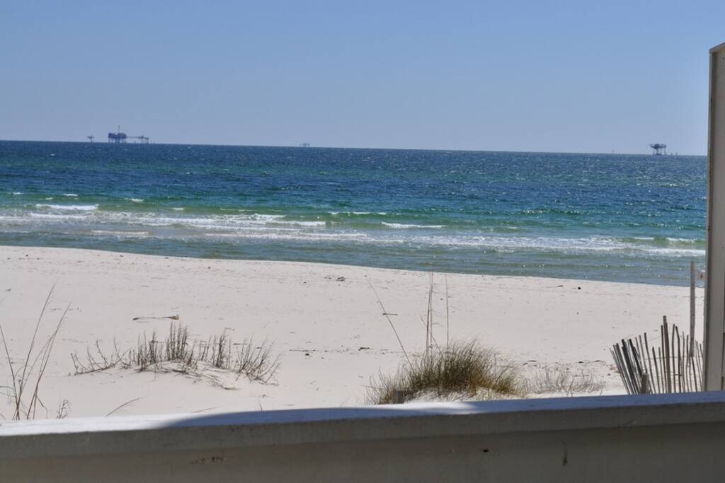View from downstairs balcony