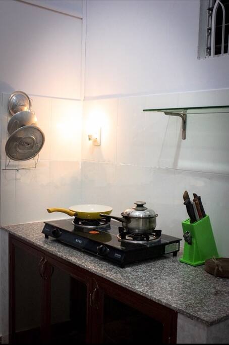 Shared kitchen in the common area.