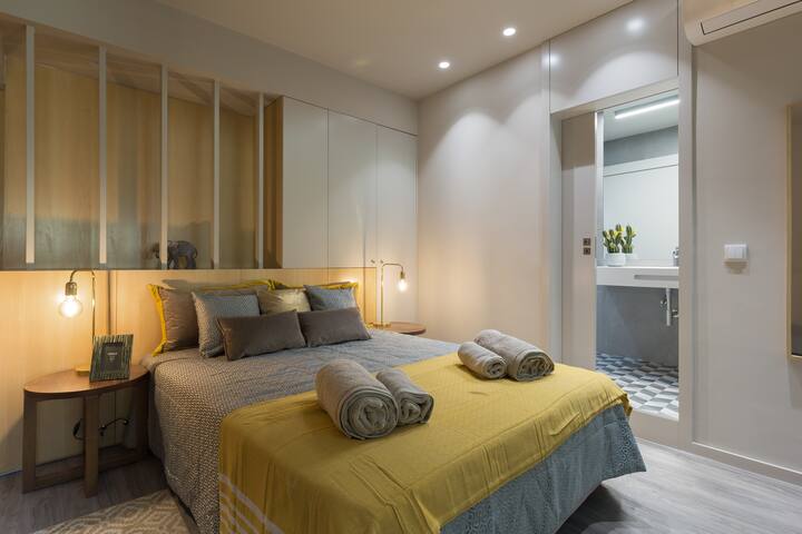 In the first bedroom, you will find a double bed for you to have a great night of sleep.
