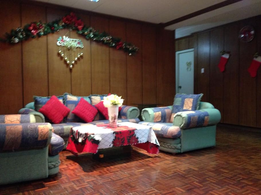 Convivial Living Room with Large Couch