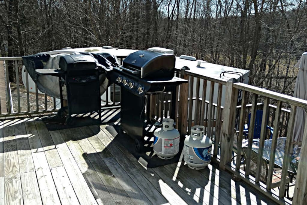 Deck off the kitchen -- Let's barbecue!