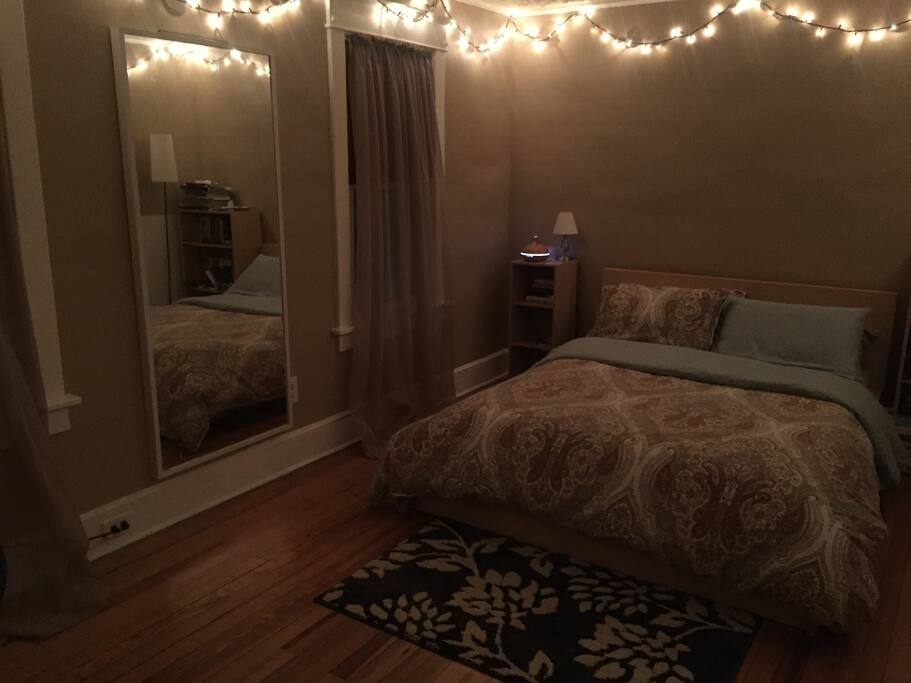 Soft lighting throughout the room
