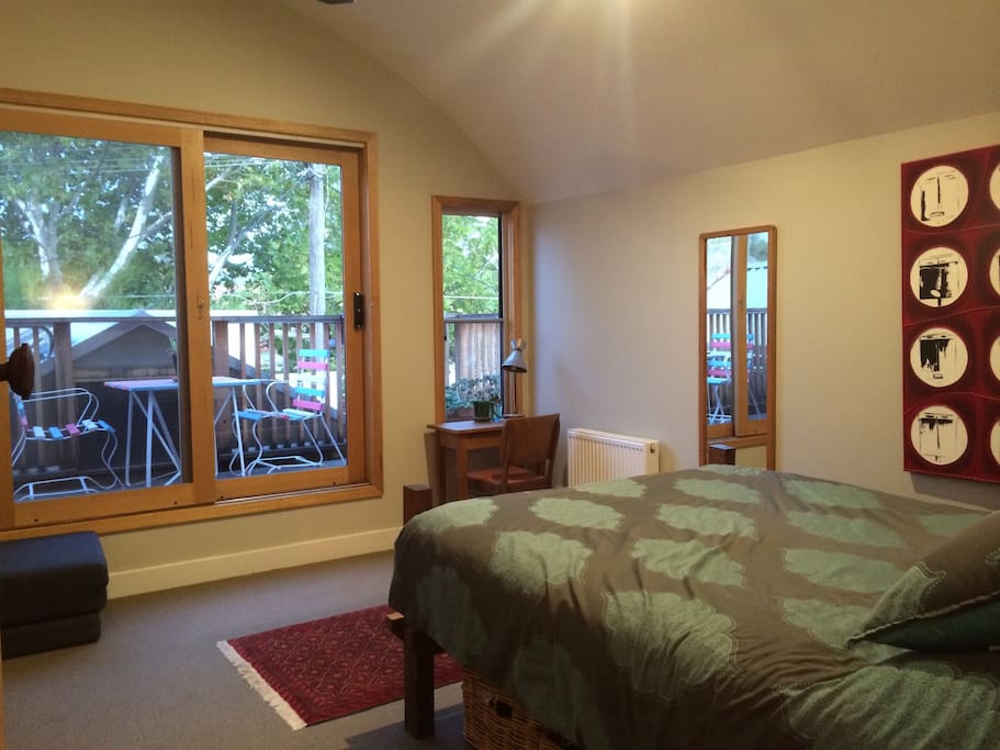 Light, airy main bedroom