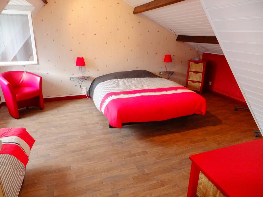 Chambre avec lit de 160cm et lit de 90cm