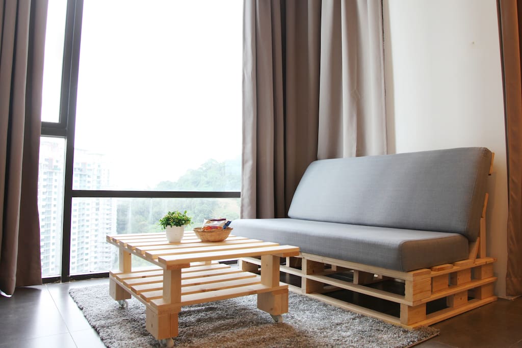 Studio is furnished with eco-friendly furnitures, making sure our guest can enjoy their stay in a chemical free environment.