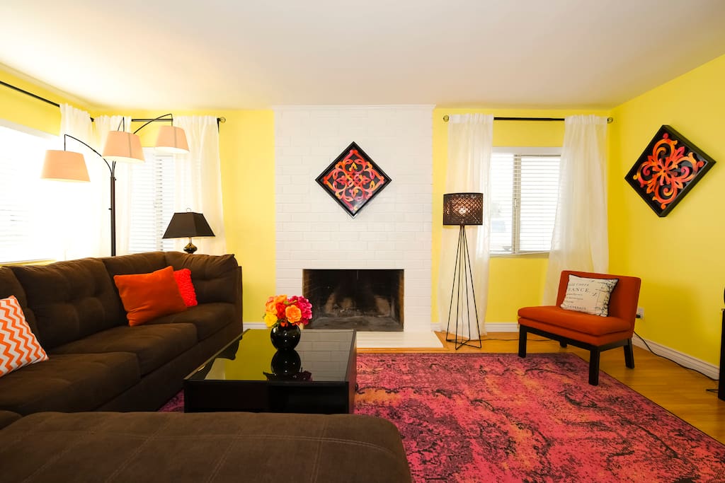 Living room with sleeper sofa.