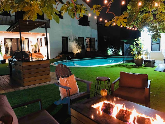 Elegant 6BD Villa- Pool & Fireplace -Beverly Hills