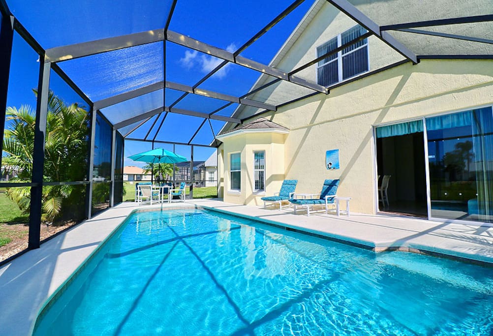 Lakefront swimming pool