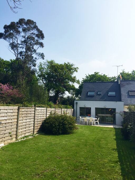 private back yard with all necessary amenities