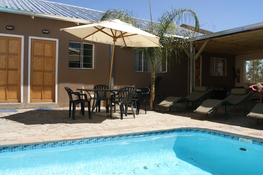 Inviting pool in front of the room