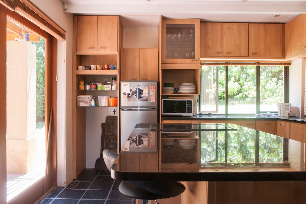 Modern kitchen with washing machine