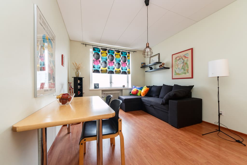 Living room with a view on Sturenkatu
