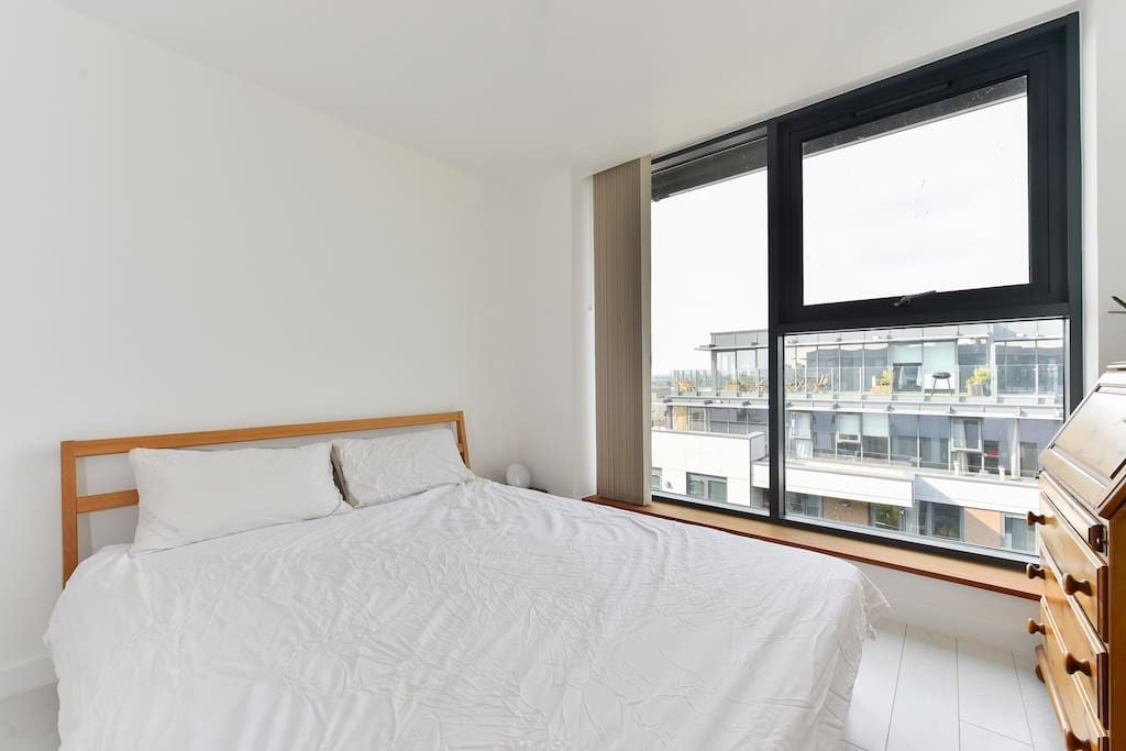 First bedroom equipped with a kings sized bed