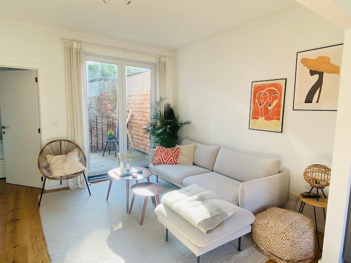 Gemütliches Apartment mit 1 Schlafzimmer und sonniger Terrasse - Airbnb