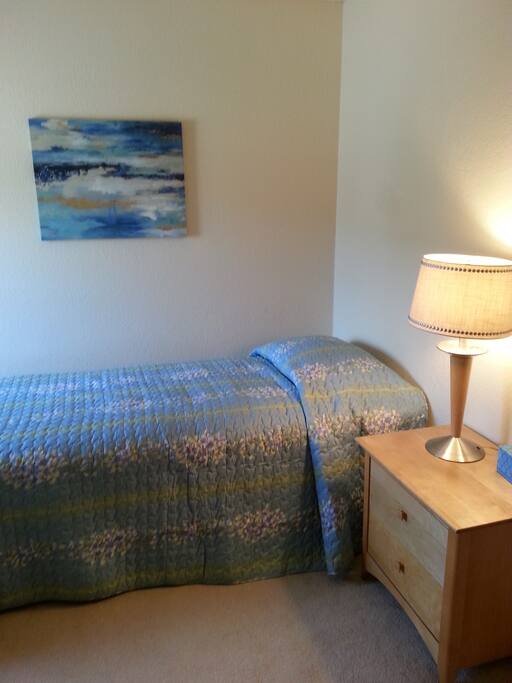 single bed, medium soft, all zipped in with anti-allergy covers