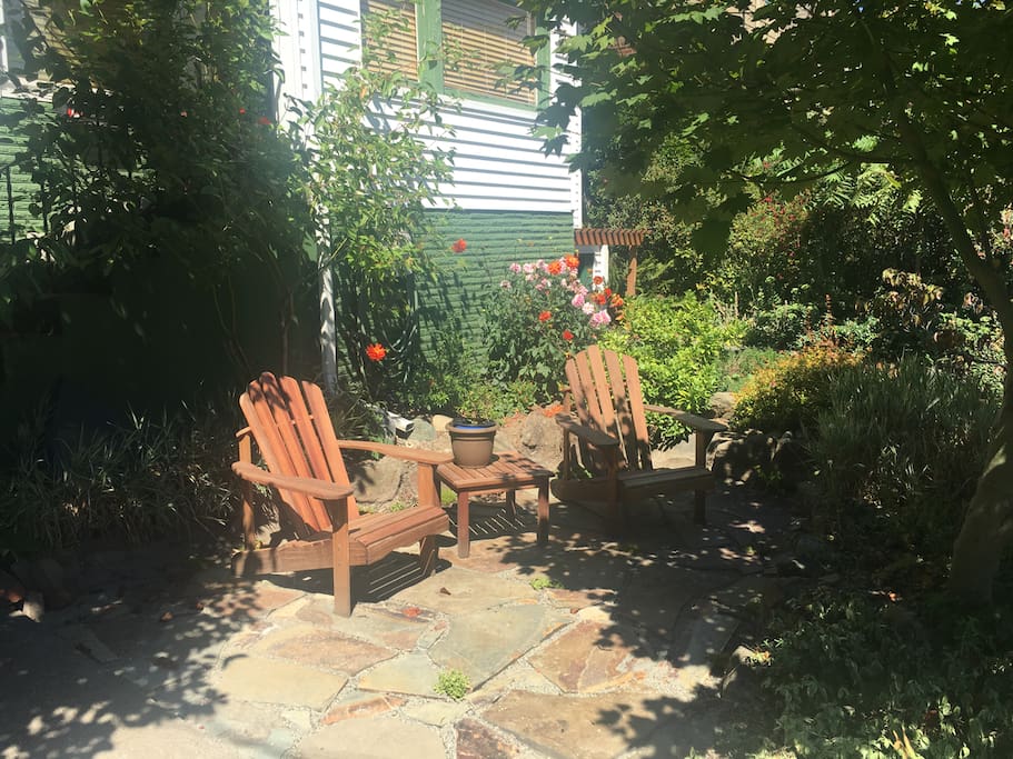 Catch some morning sun and watch the world go by.