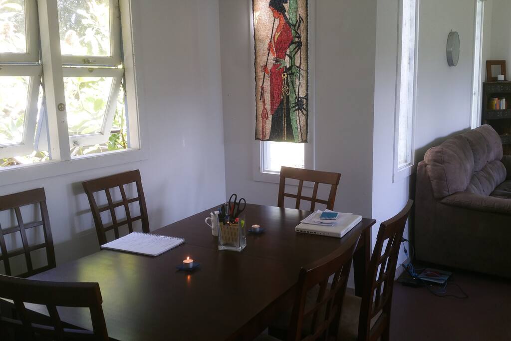 Fast internet. Great space to work. Comfortable couches. Light and airy.
