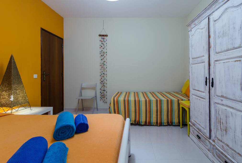 Double and Single Bed