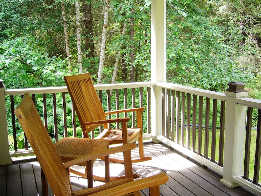 Relax on the covered porch.