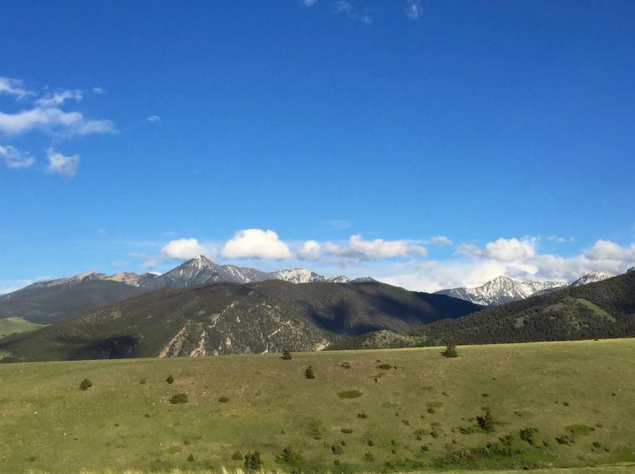 View of 'Livingston Peak' from the deck of our home