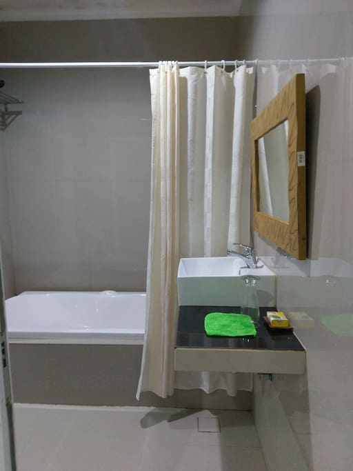 the bathroom