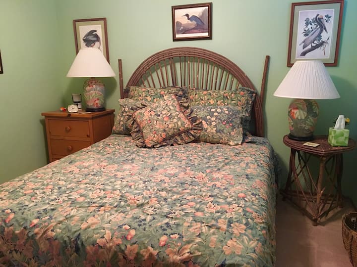 Queen sized bed in our "Willow" room