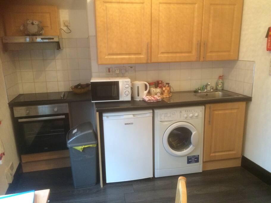 Self Contained studio apartment. It is not on the large size but it has everything you need as a tourist.