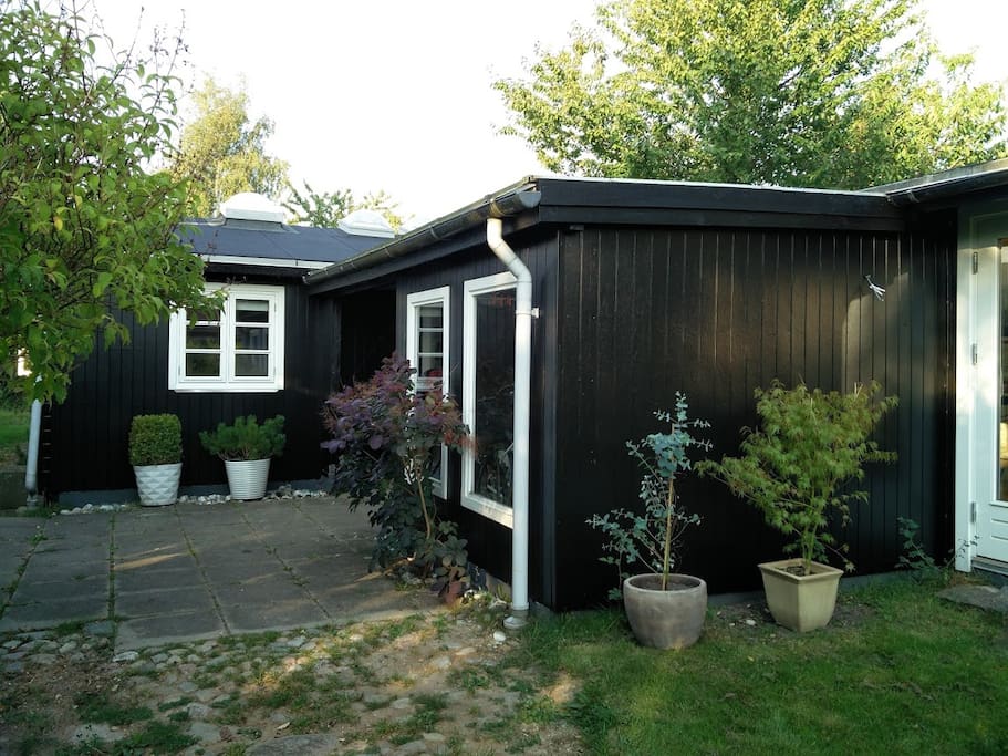 House entrance, with car port
