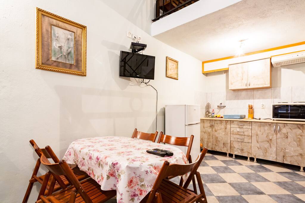 Dining area with kitchen