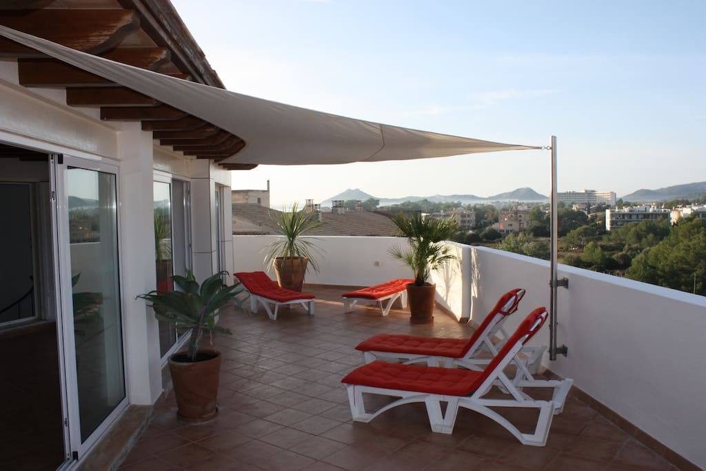 Grande terrasse bien exposée