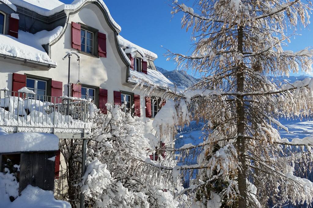 Casa Porclas im Winter
