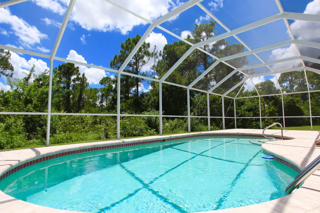Large pool area, perfect for enjoying the sun