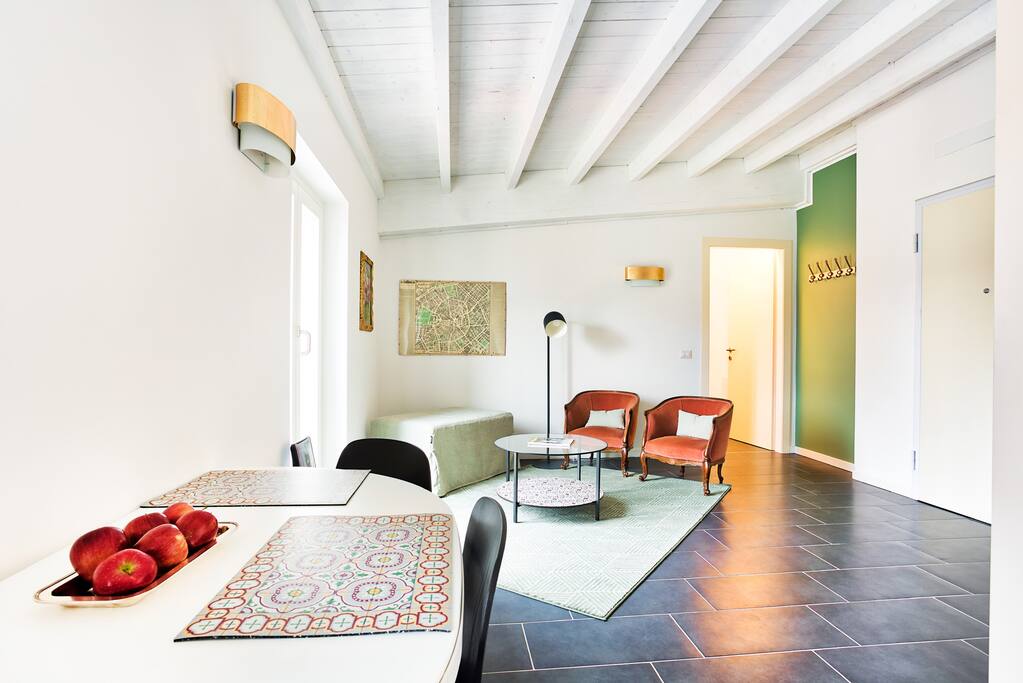 Open- space | living room zone (single reclosable bed on the left)