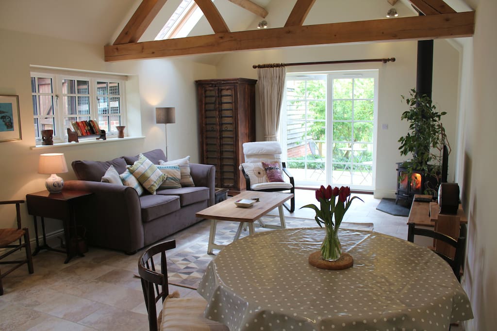 Living room and dining table