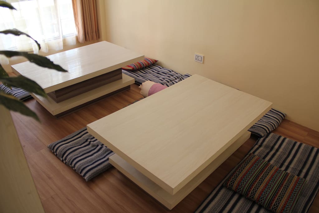 Each room is en-suite (hot water) & lounge space.