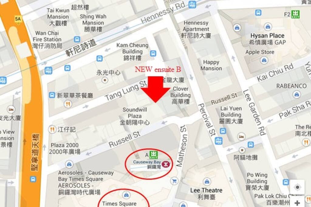 Convenient: close to the MTR and Times Square